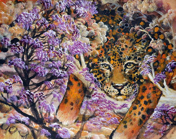 Leopard Art Print featuring the painting You are PRRrrrerfect Just The Way You Are by Ashleigh Dyan Bayer