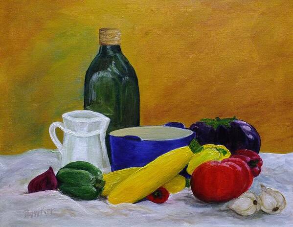 Still Life Art Print featuring the painting Ratatouille by Peggy King