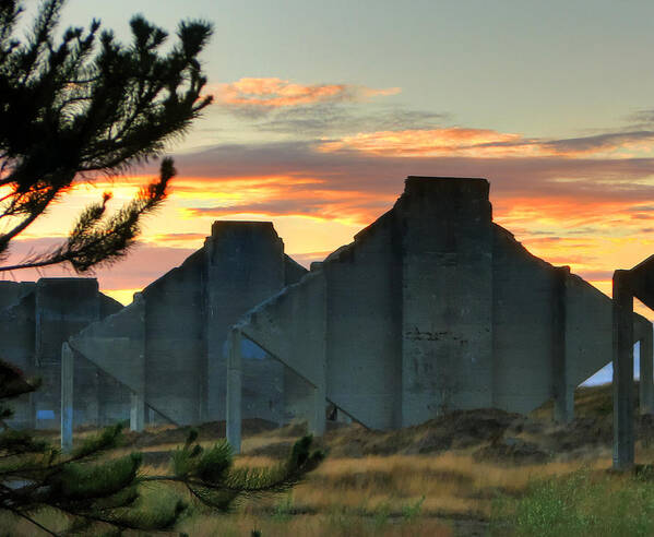 old Gravel Mine Bins Ruins Art Print featuring the photograph Chambers Creek Properties #1 by Chris Anderson