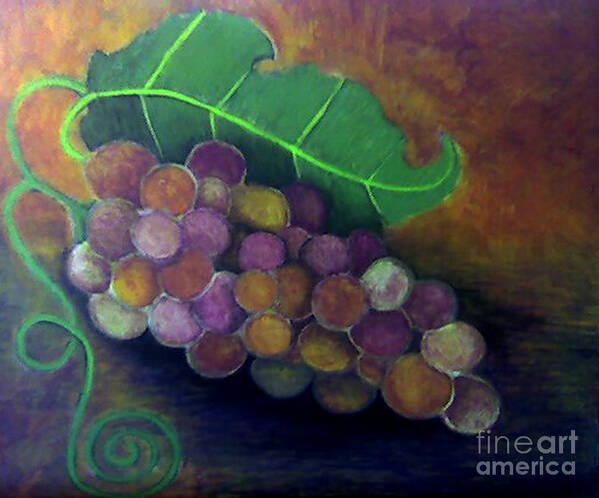 Tree Art Print featuring the painting Grapes by Monica Furlow