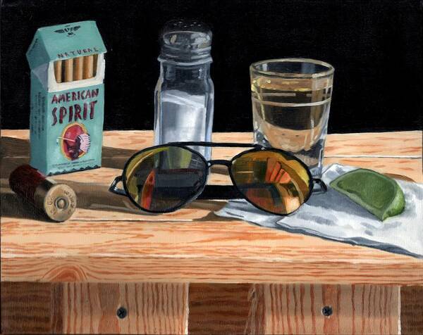 Still Life Art Print featuring the painting Tequila with Lime No. 3 #1 by Thomas Weeks