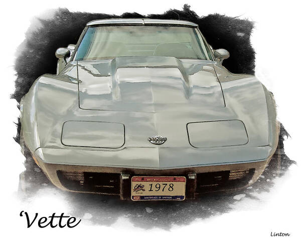 Chevrolet Corvette Art Print featuring the digital art 1978 Corvette by Larry Linton