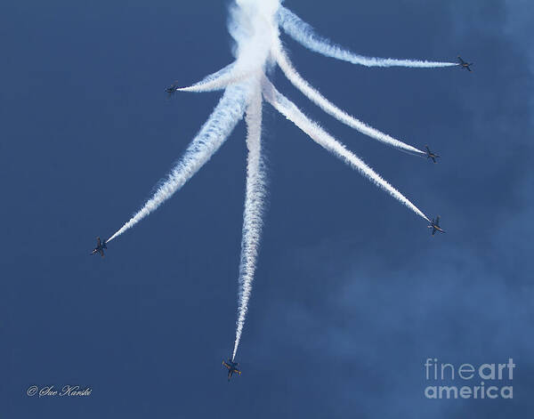 Airshow Art Print featuring the photograph Angels Separate 3 by Sue Karski