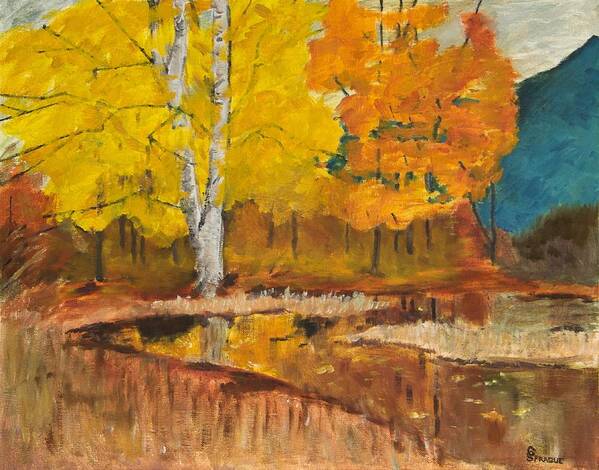 Autumn Landscape Painting Art Print featuring the painting Autumn Tranquility by Cynthia Morgan