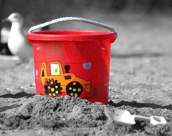 Red Art Print featuring the photograph Get A Bucket by Raymond Earley