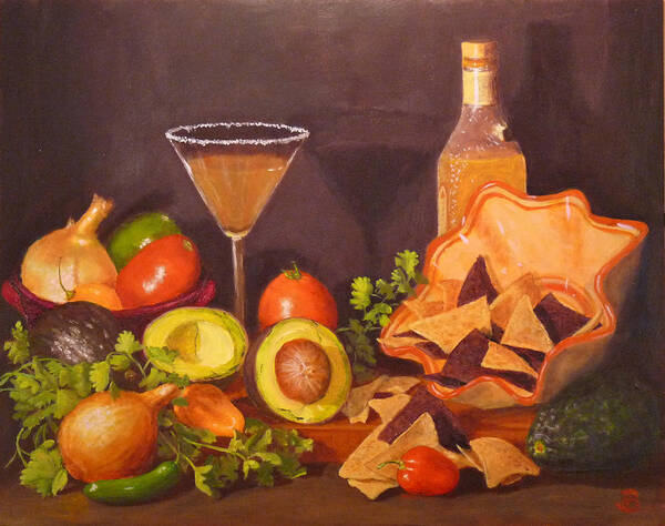 Still Life Art Print featuring the painting Guacamole by Joe Bergholm