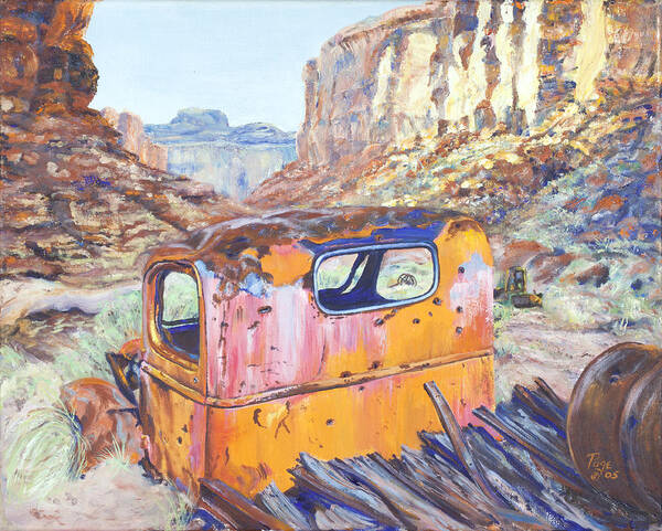 Truck Art Print featuring the painting Hey Joe Relic by Page Holland