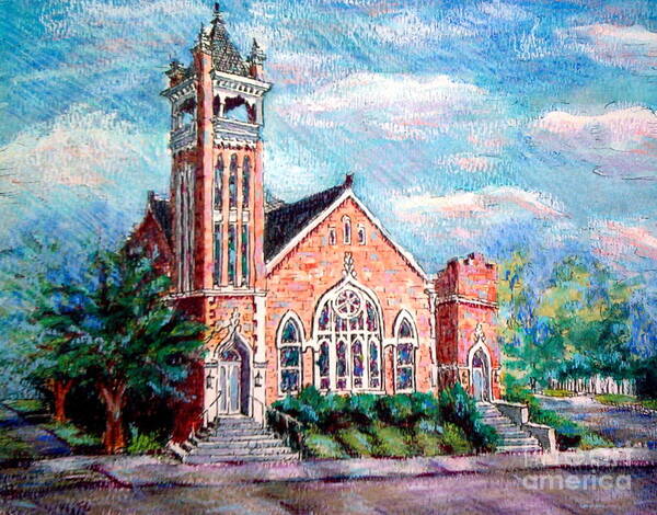 Church Art Print featuring the painting Louisiana Church by Gretchen Allen