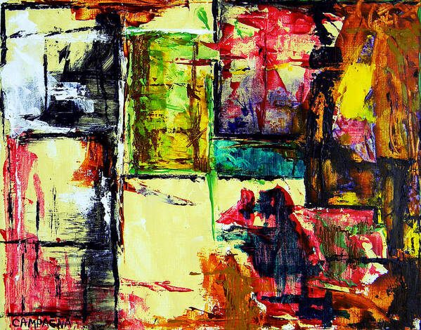  Art Print featuring the painting Mental Slum by Teddy Campagna