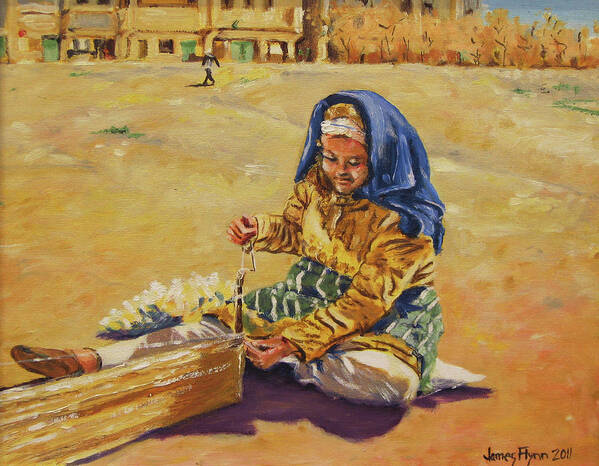 Berber Art Print featuring the painting Moroccan Woman III by James Flynn