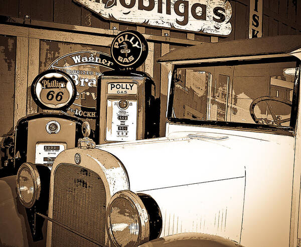 Old Gas Station Art Print featuring the photograph Old Gas by Steve McKinzie