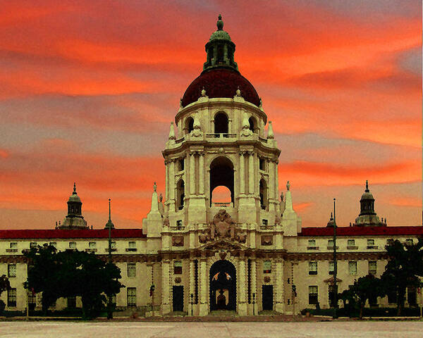 Pasadena Art Print featuring the photograph Pasadena Sunrise by Timothy Bulone