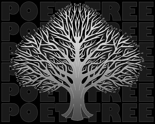 Poetry Art Print featuring the digital art Poet Tree by Alison Stein