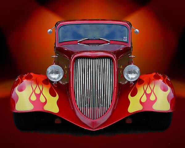 Hot Rod Art Print featuring the photograph Red Hot by David Sanchez