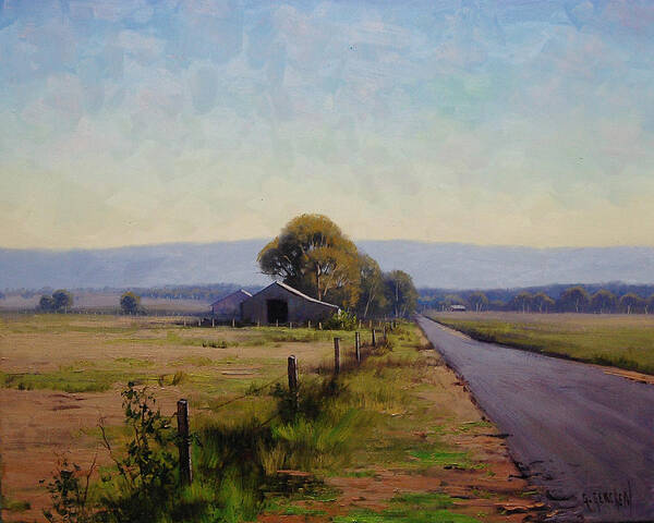 Farm Art Print featuring the painting Road To Richmond by Graham Gercken