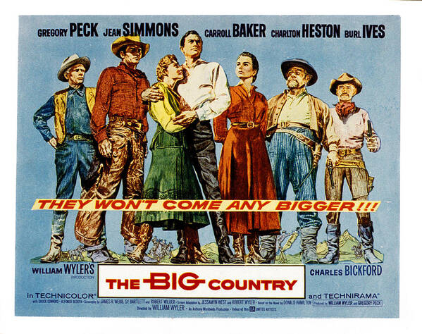 1950s Poster Art Art Print featuring the photograph The Big Country, Charles Bickford by Everett
