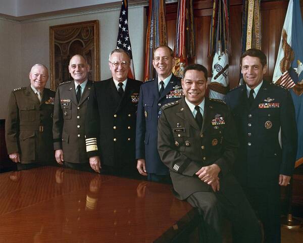 History Art Print featuring the photograph The Joint Chiefs Of Staff Gather For An by Everett