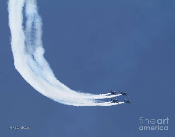 Airshow Art Print featuring the photograph Tight Curve by Sue Karski