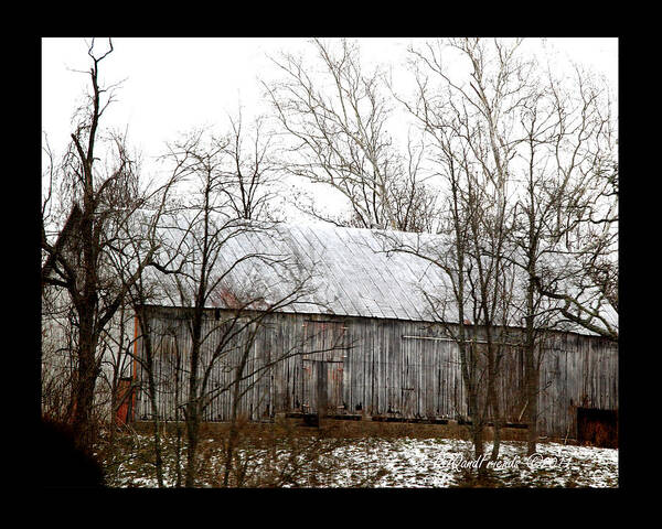 Barn Art Print featuring the photograph 'Touch of Red on Gray Barn' by PJQandFriends Photography