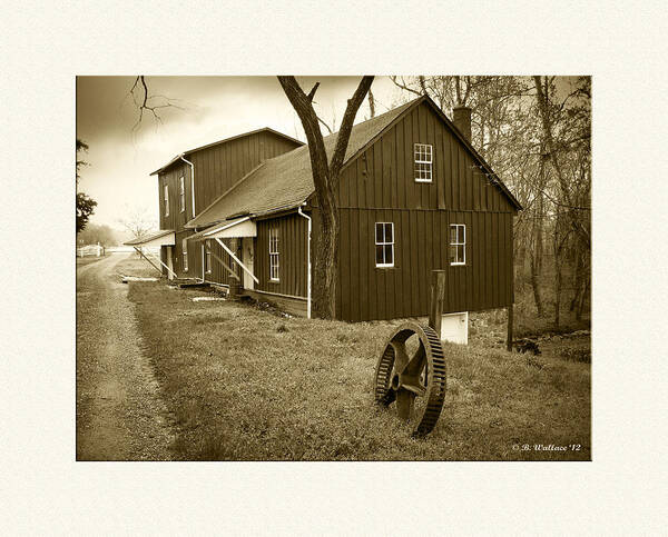 2d Art Print featuring the photograph Williston Mill - Sepia by Brian Wallace