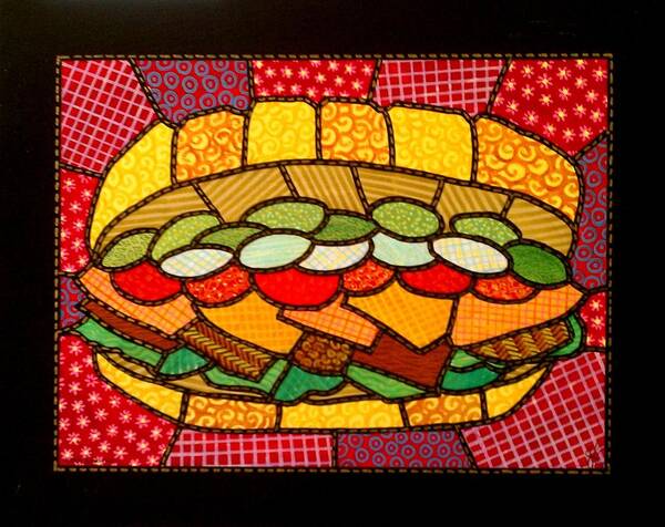 Sandwich Art Print featuring the painting Yellow Submarine by Jim Harris