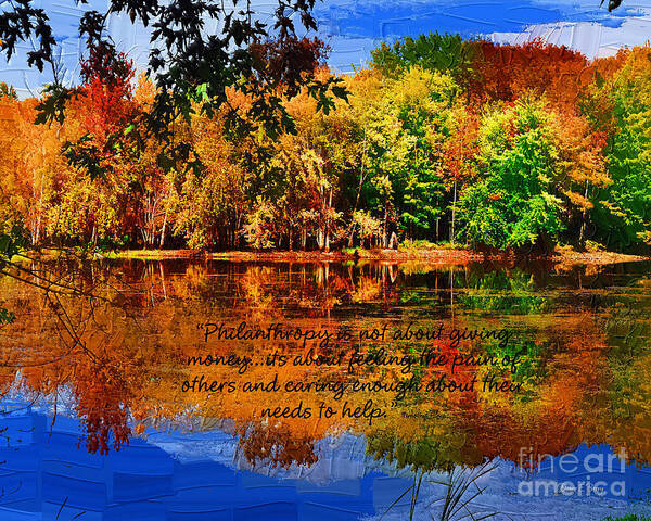 Diane Berry Art Print featuring the painting Autumn Serenity Painted #1 by Diane E Berry