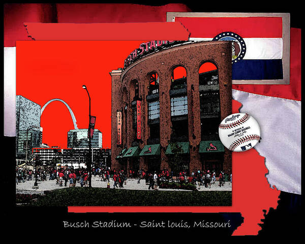 Busch Stadium Art Print featuring the photograph Busch Stadium Saint Louis Missouri #3 by John Freidenberg