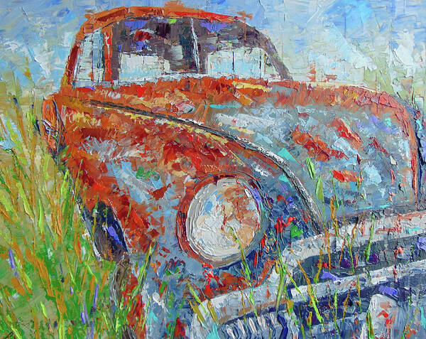 Impressionist Art Print featuring the painting Classic car #2 by Frederic Payet