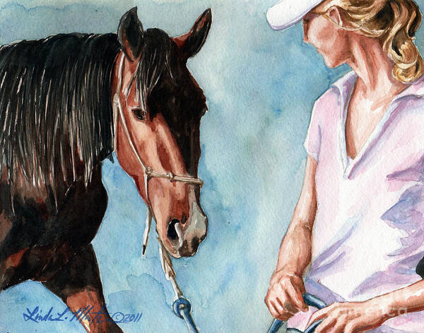 Mustang Makeover Art Print featuring the painting I Will Follow You by Linda L Martin