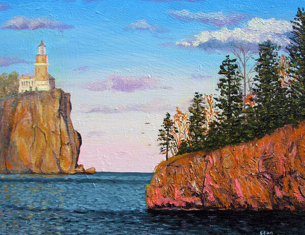 Light House Art Print featuring the painting Light House V #1 by Stan Hamilton