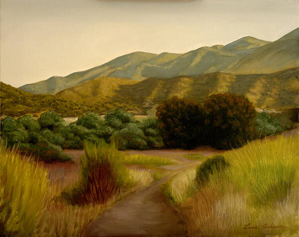 Path Art Print featuring the painting Malibu Trail by Lance Anderson