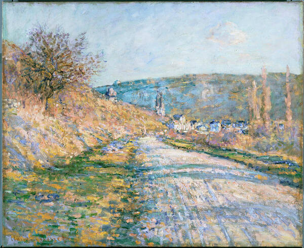 Claude Monet Art Print featuring the painting The Road To Vetheuil #1 by Claude Monet