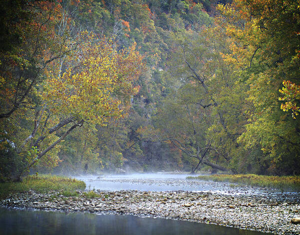 Arkansas Art Print featuring the photograph 1010-3979 Buffalo River Boxley Valley Fall by Randy Forrester
