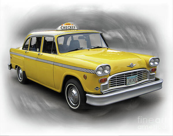 Checker Art Print featuring the photograph 1982 Checker Cab by Ron Long