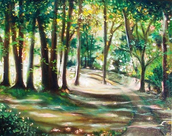 Landscape Art Print featuring the painting The pathway I love by Emery Franklin