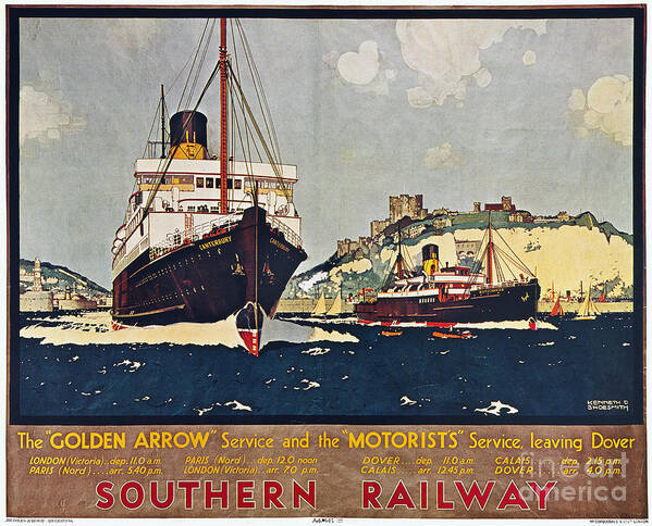 1932 Art Print featuring the photograph Steamship Travel Poster #2 by Granger
