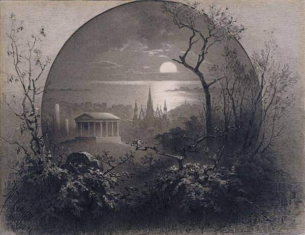 Rudolph Cronau (american Art Print featuring the painting View from Greenwood Cemetery #2 by Rudolph Cronau