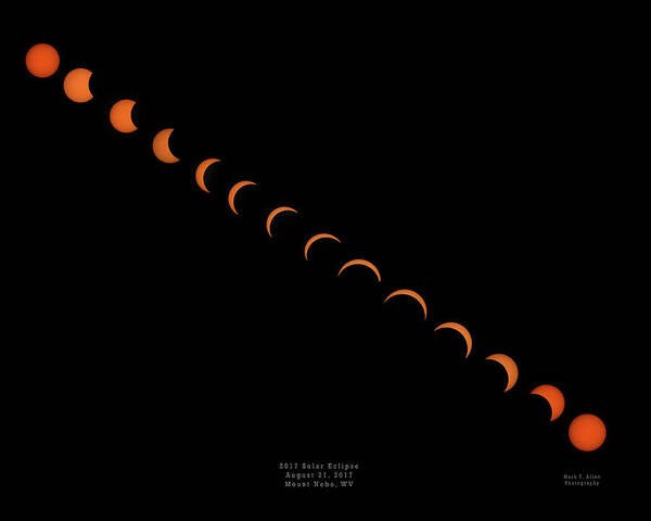 Eclipse Art Print featuring the photograph 2017 Solar Eclipse by Mark Allen