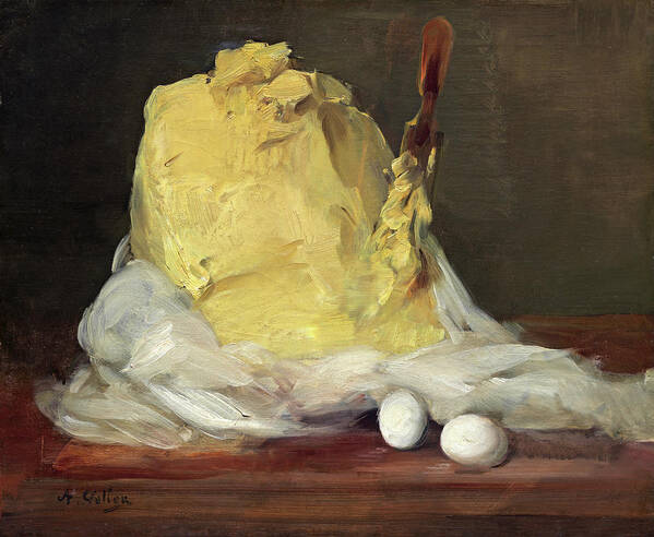 Antoine Vollon Art Print featuring the painting Mound of Butter #3 by Antoine Vollon