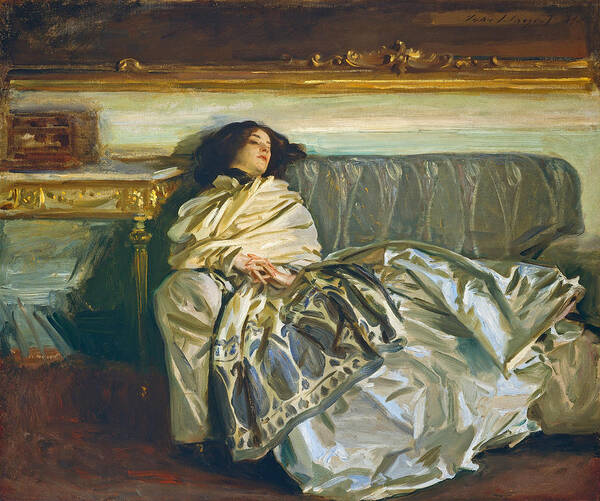 John Singer Sargent Art Print featuring the painting Nonchaloir. Repose by John Singer Sargent