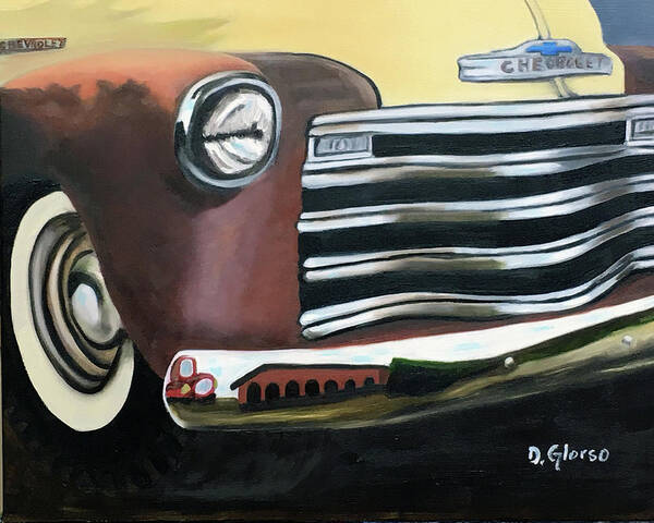 Glorso Art Print featuring the painting 53 Chevy Truck by Dean Glorso