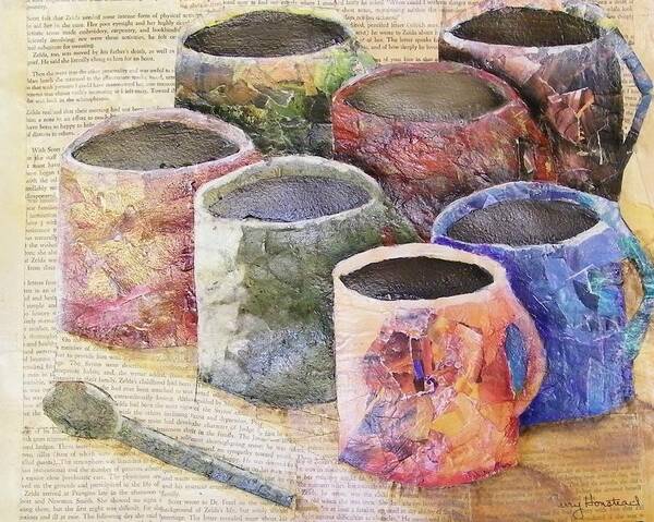 Cup Art Print featuring the mixed media A Cuppa by Terry Honstead