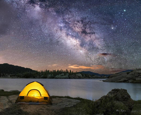 #colorado Art Print featuring the photograph A Night at the Lake by David Soldano