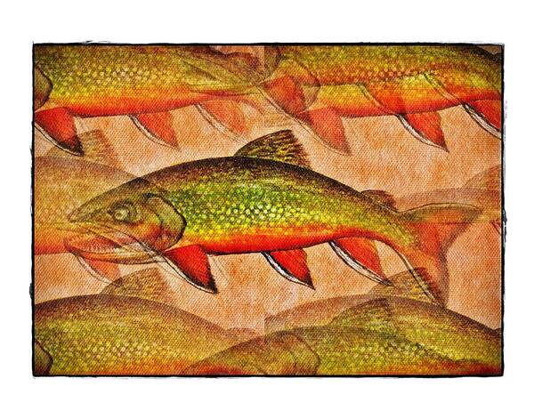 Fish Art Print featuring the digital art A Trout Lovers Dream by Terry Mulligan