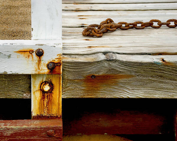 Abstract Art Print featuring the photograph Abstract Old Swim Dock by Charles Harden