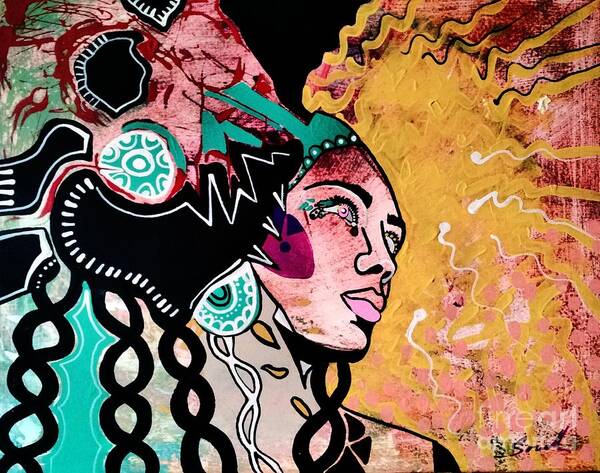 African Gypsy Art Print featuring the painting African Gypsy by Amy Sorrell