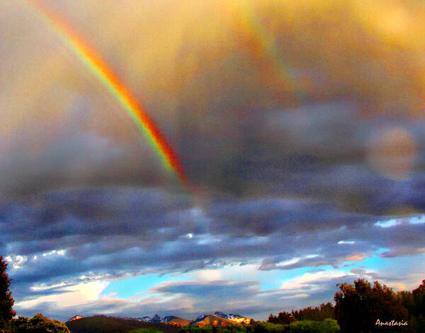 Rainbow Art Print featuring the photograph After the Storm El Valle New Mexico by Anastasia Savage Ealy