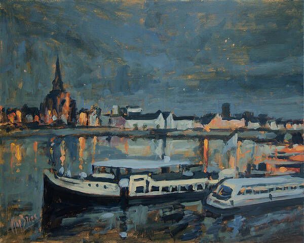 Maastricht Art Print featuring the painting Almost Christmas by Nop Briex