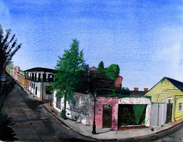 Street Scene Art Print featuring the painting An Old Garden Gate by Tom Hefko