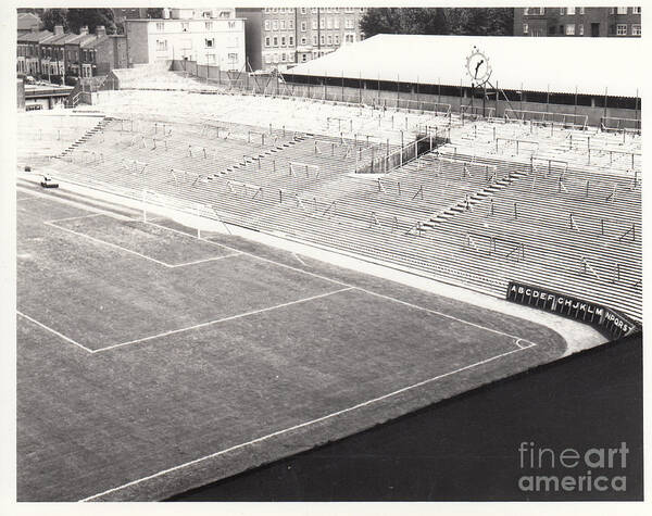 Arsenal Art Print featuring the photograph Arsenal - Highbury - Clock End 1 - 1969 by Legendary Football Grounds